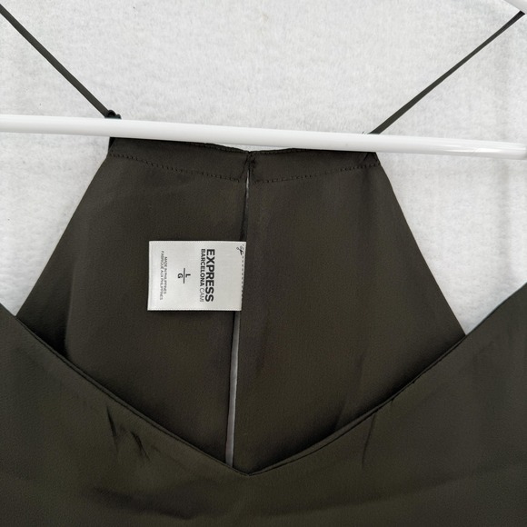 Express Tank Top Womens Large Olive Barcelona Cami Reversible Spaghetti Strap - Picture 3 of 7